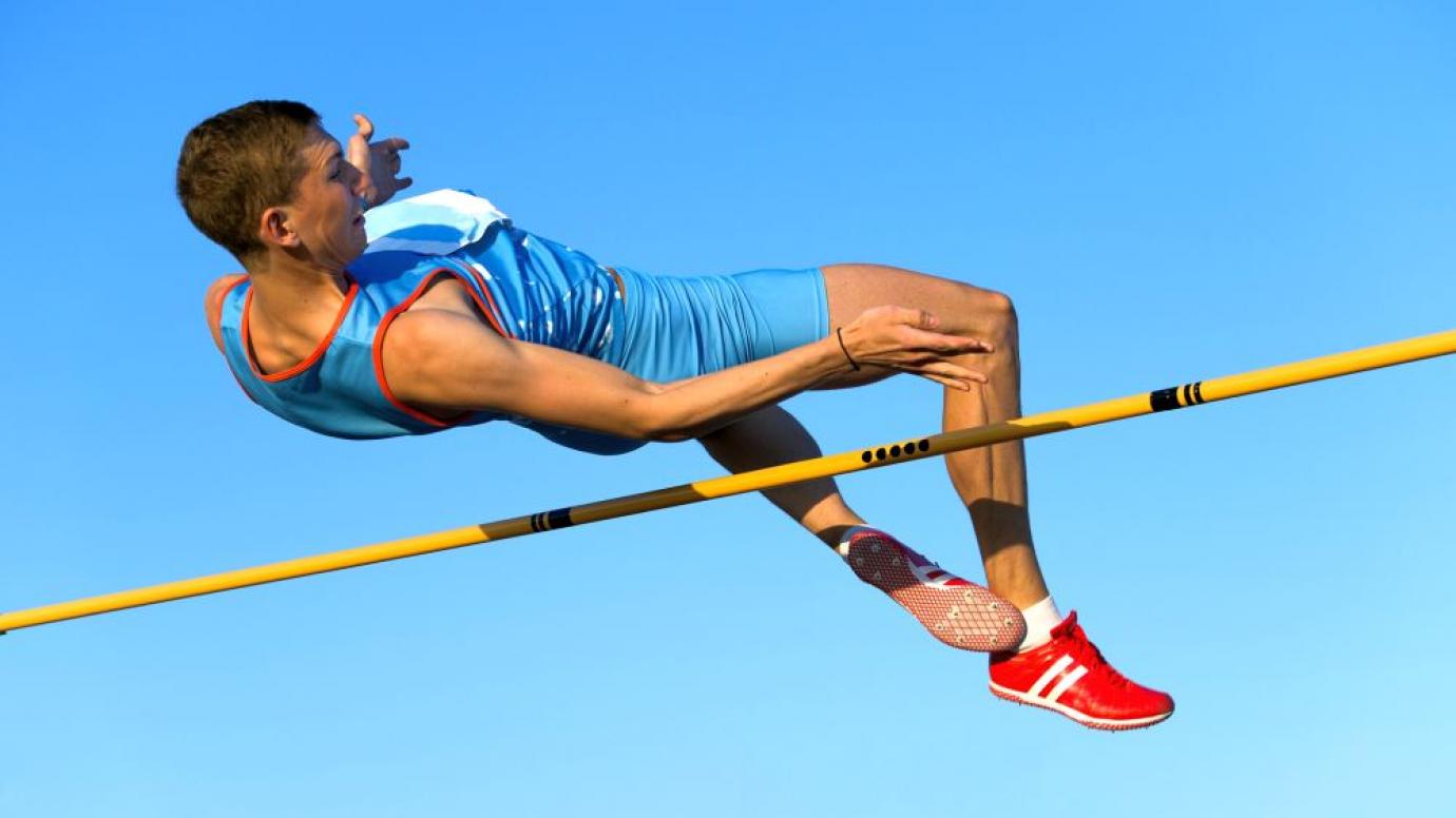Highjumper crossing the bar