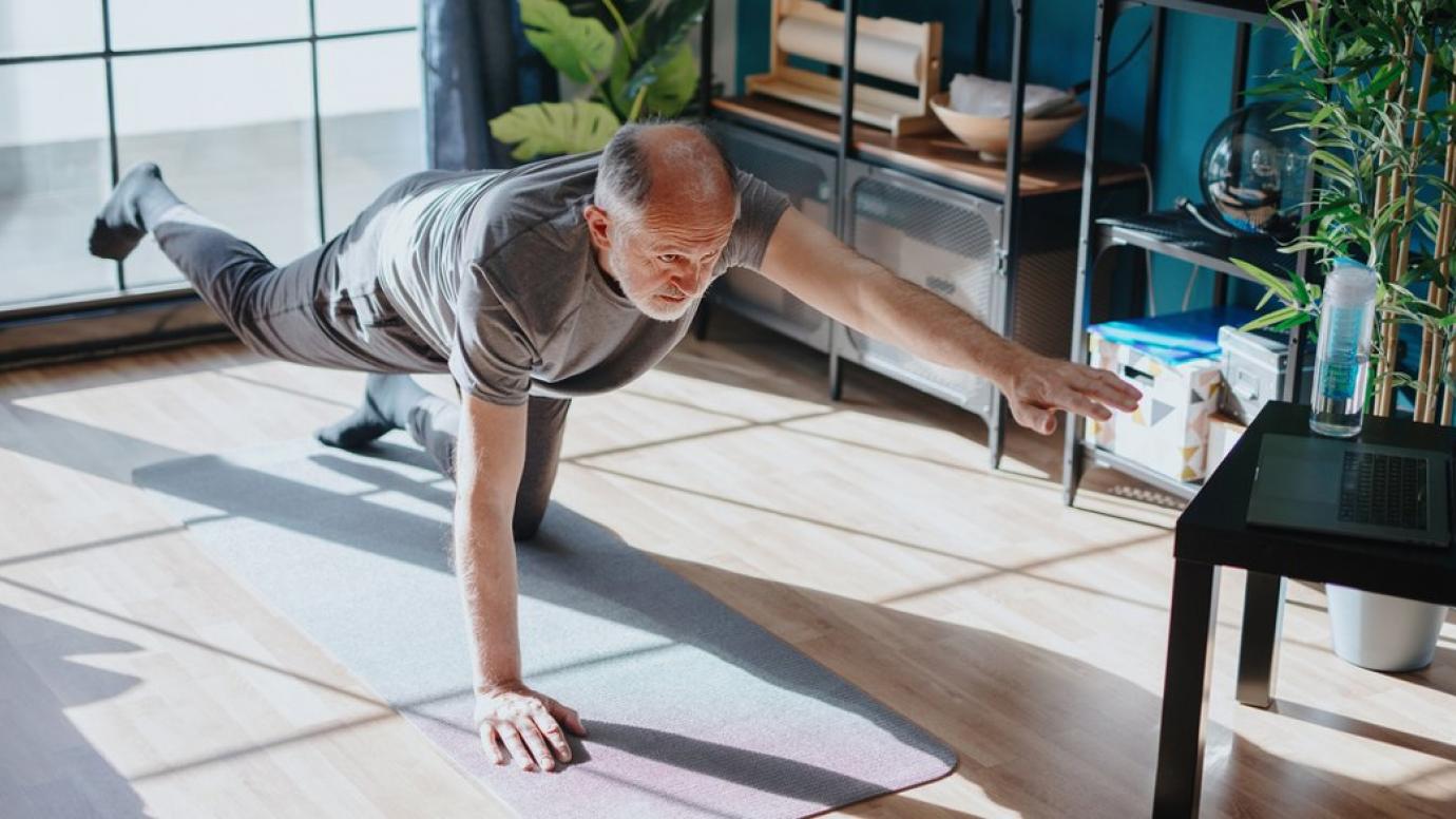 man exercising