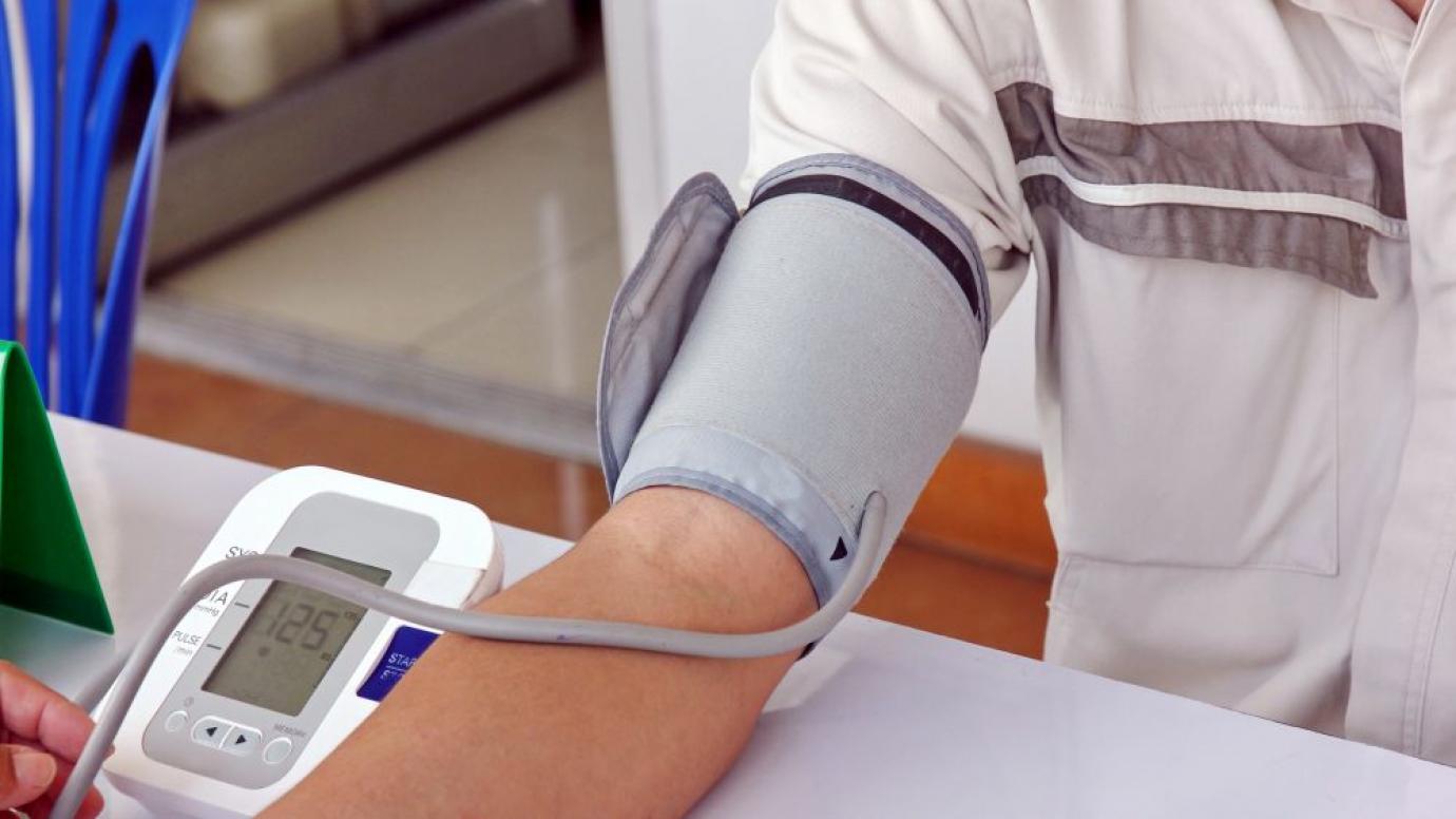 Young man getting health screening services