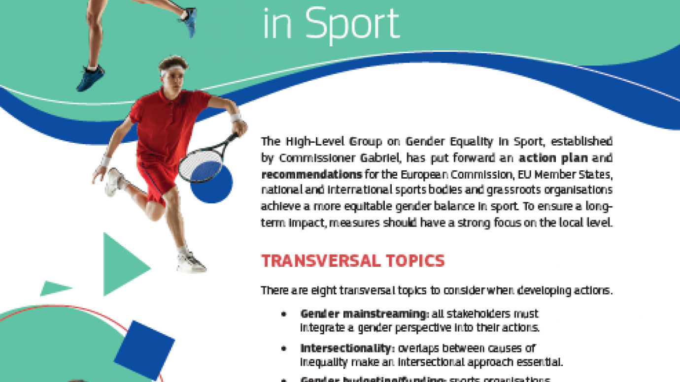 Towards More Gender Equality In Sport - Factsheet | Sport