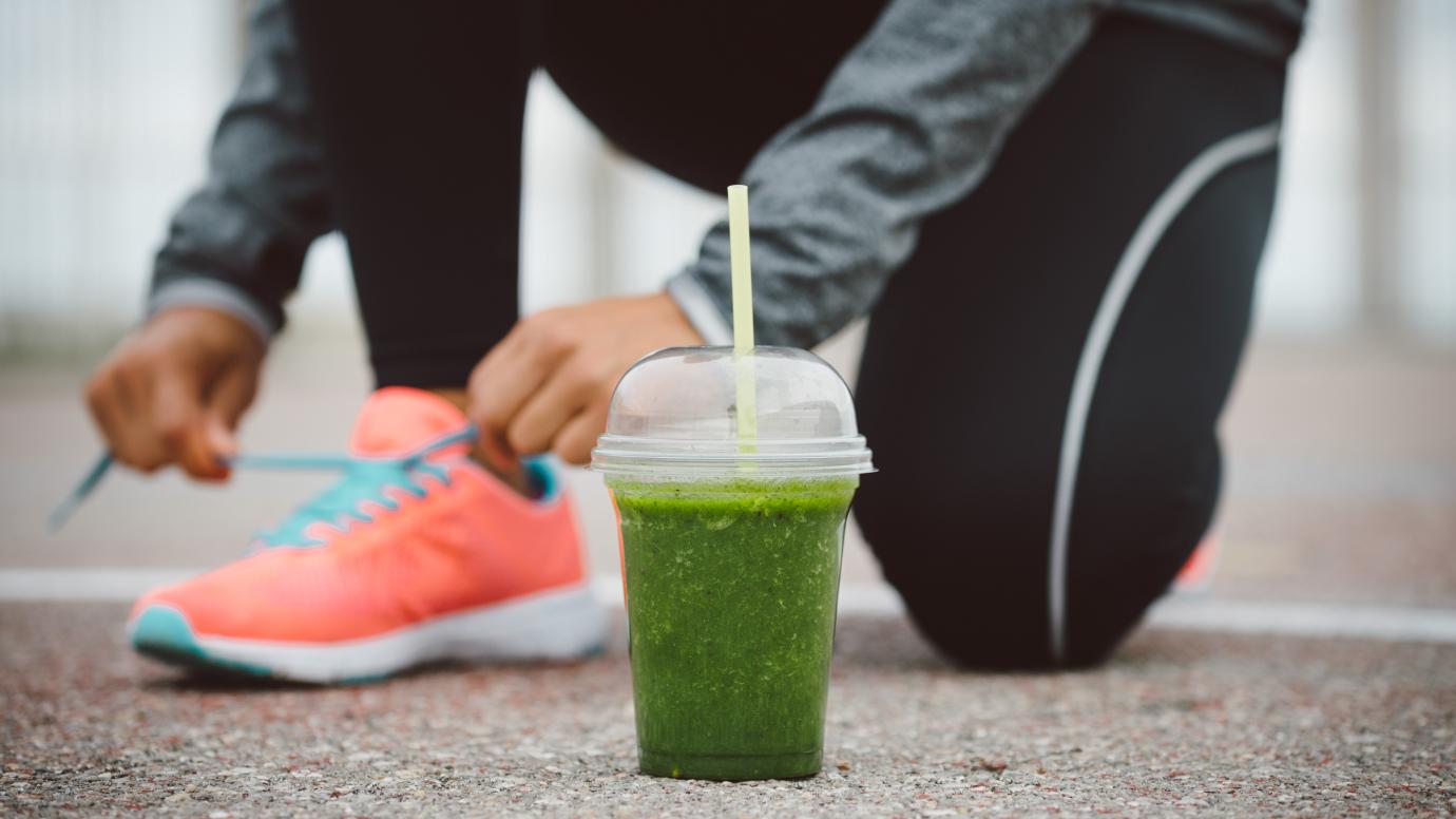 City outdoor workout and fitness healthy nutrition concept.