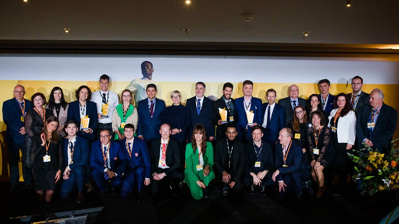 Group picture with Commissioner Gabriel and the finalists of the 2022 #BeActive Awards