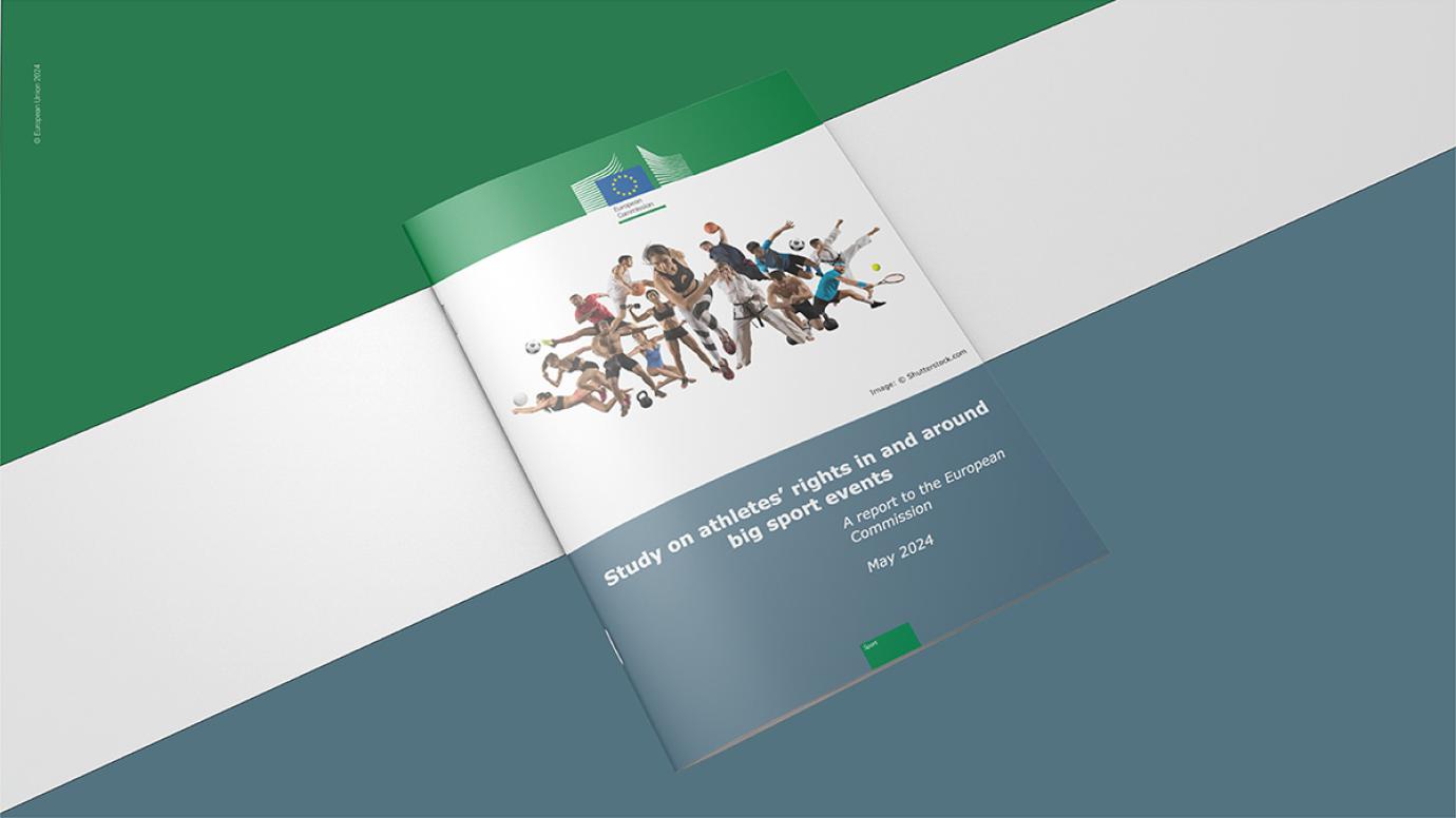 Cover page for the study on athletes' rights in and around big sport events